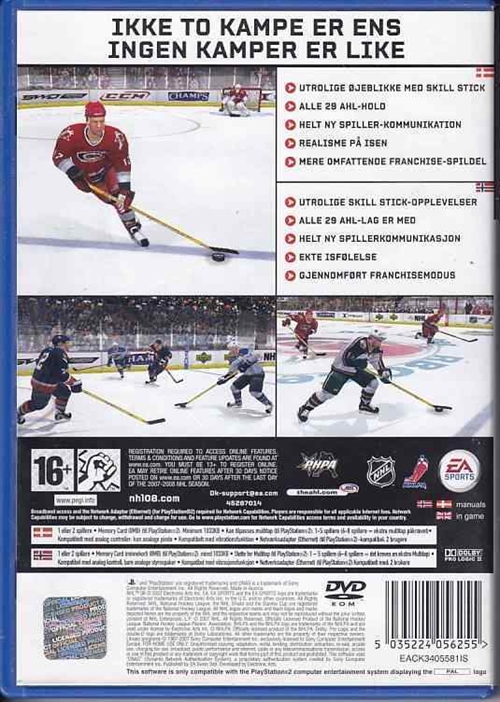 NHL 08 - PS2 (B Grade) (Genbrug)